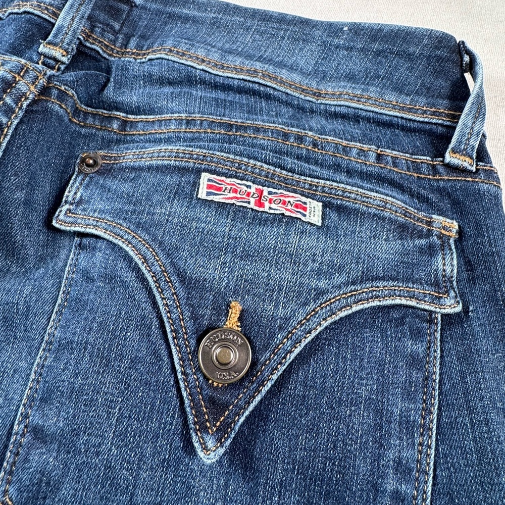 Hudson Jeans Size 30 Made in USA Bootcut Low Rise Flap Pocket Premium Denim - Picture 9 of 9